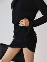 Black Pleated Dress