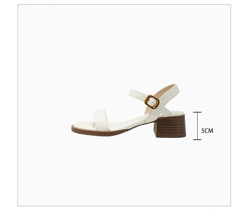 Ankle Strap Block Sandal