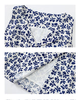 Blue Floral Halter Mini