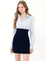 Slim Stretch Shirt Dress