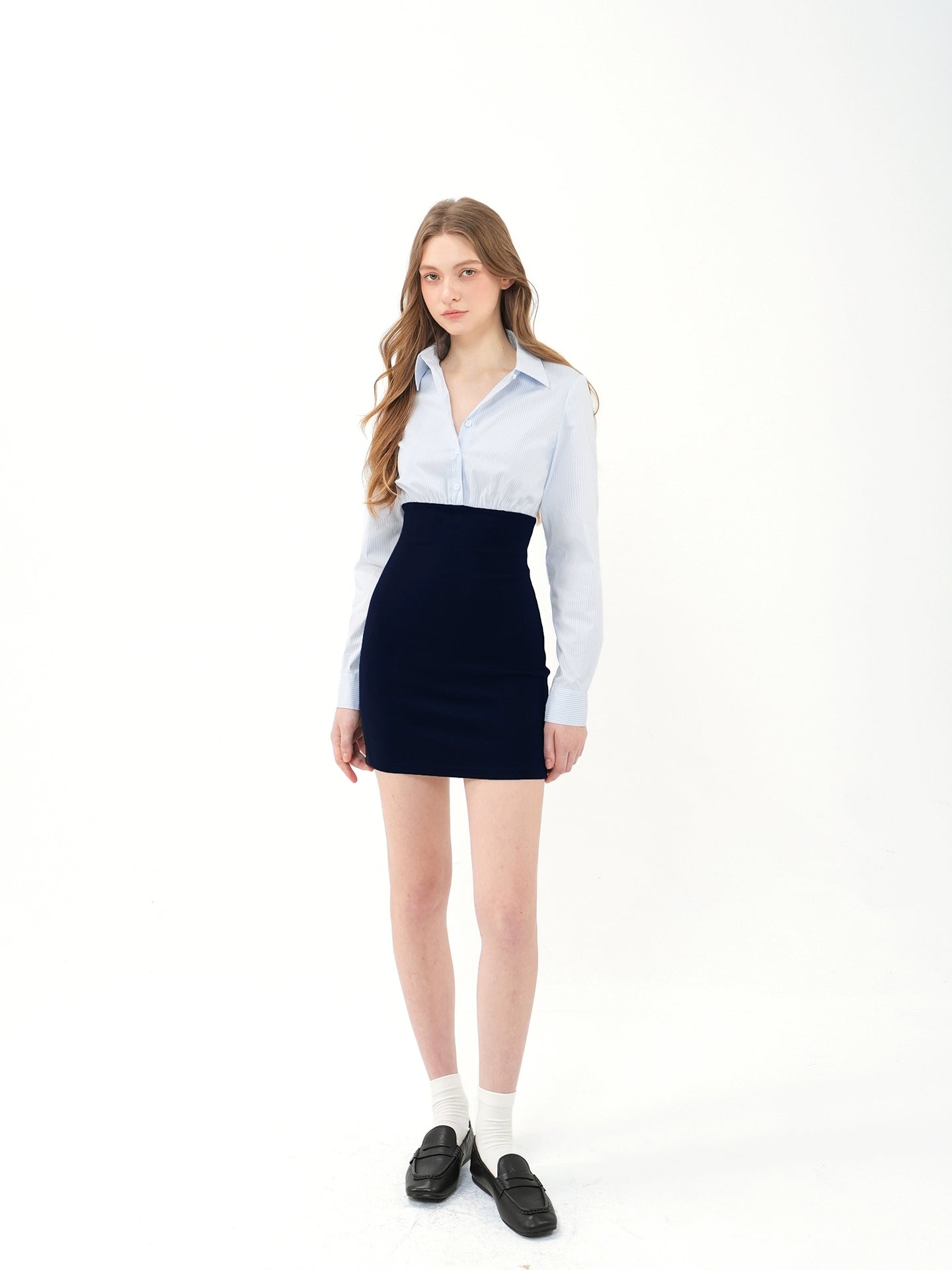 Slim Stretch Shirt Dress