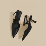 Criss-Strap Pointed Slingback Heels