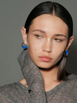 Blue Enamel Earrings