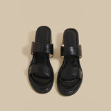 Double Strap Low Heel (Black)