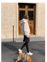 Hooded Cropped Fur Jacket