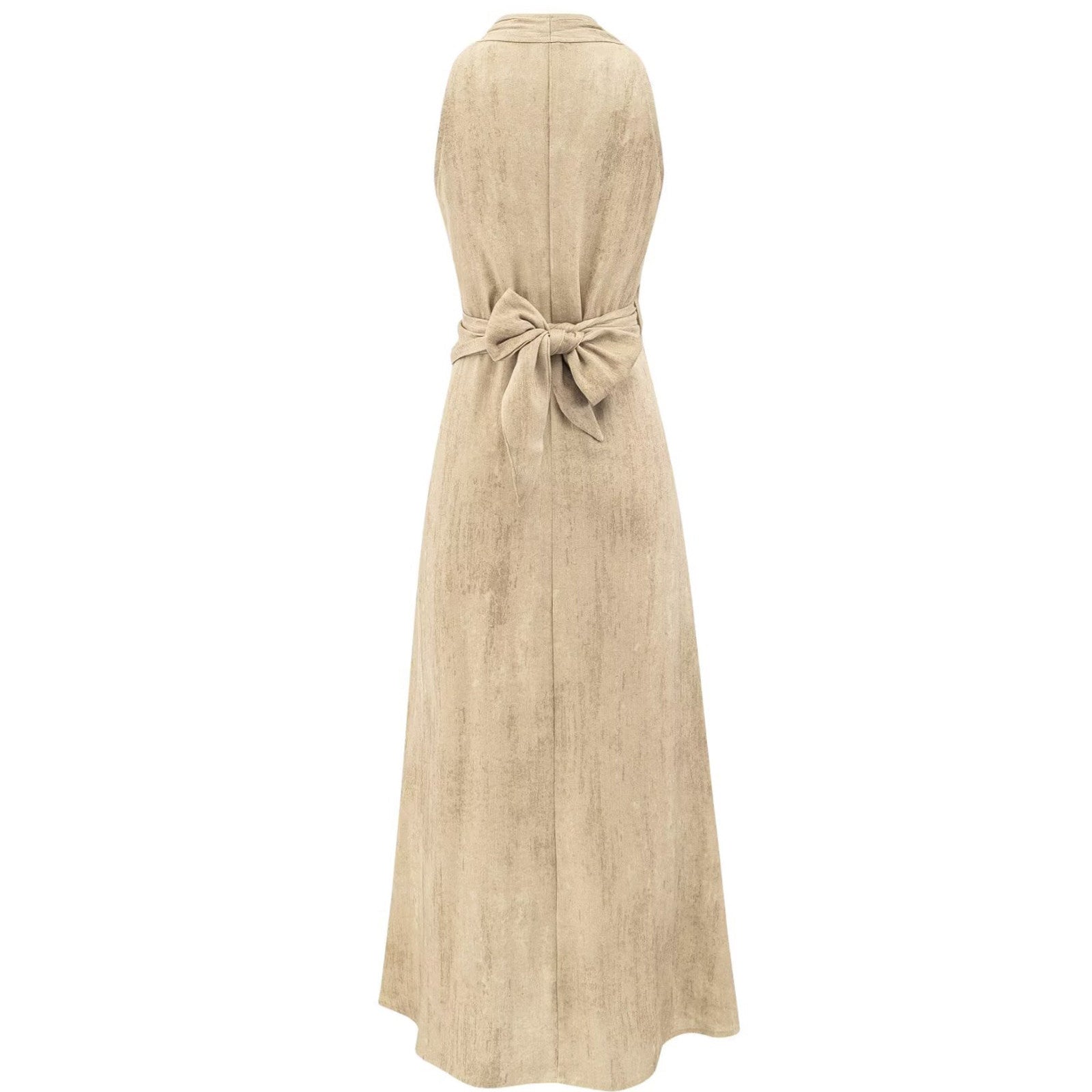 Sand Wrap V-Neck Dress