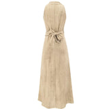 Sand Wrap V-Neck Dress