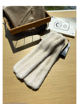 Snow Fur Coat with Scarf