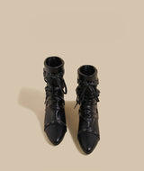 Lace-Trim Ankle Boots