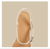 Woven Slingback Flats (Cream)