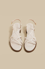 Cross Strap Sandals (White)