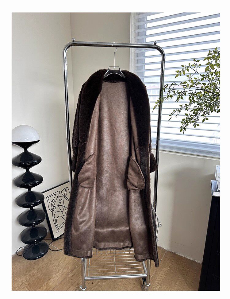 Ultra-Soft Fur Coat - Espresso