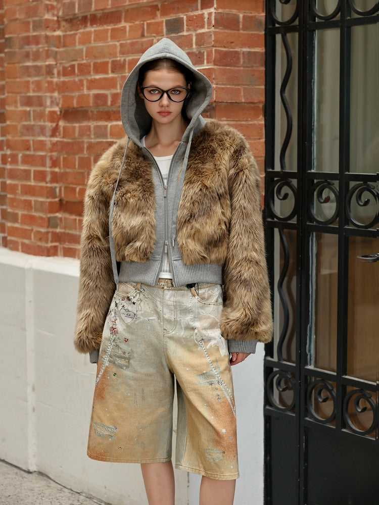Eco Fur Cropped Jacket