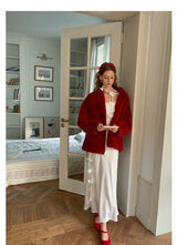 Short Red Fur Coat