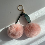 Cherry Pom-Pom Keyring
