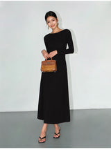 Off-Shoulder Knit Maxi Dress