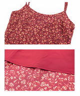 Crimson Bloom Slip Dress
