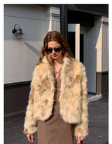 Curly Lapel Fur Jacket