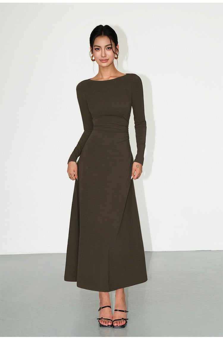 Off-Shoulder Knit Maxi Dress