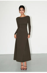 Off-Shoulder Knit Maxi Dress