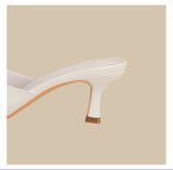 Minimal Curve Heel Sandals (Sky)