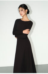 Off-Shoulder Knit Maxi Dress