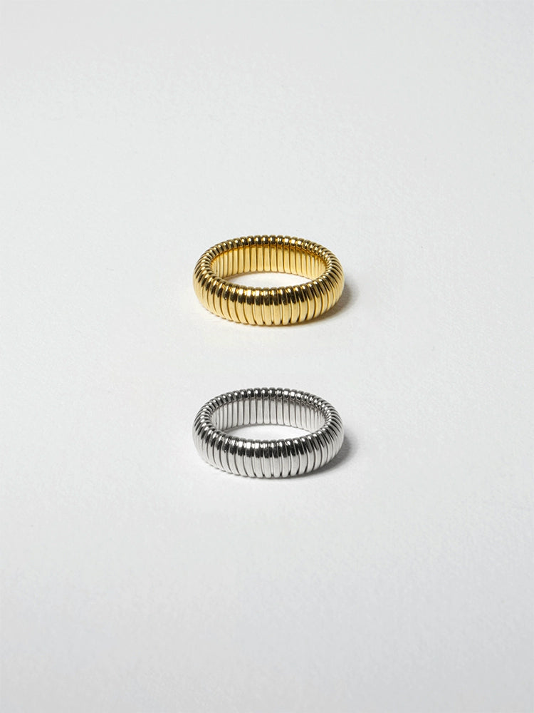 Ribbed Band Ring