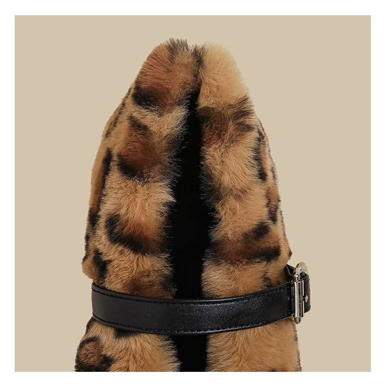 Plush Strap Winter Loafers
