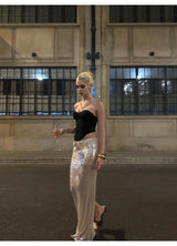 Streamer Champagne Sequin Skirt