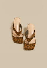 Wedge Flip Sandals (Leopard)