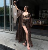 Leopard Satin Pajama-Three Piece