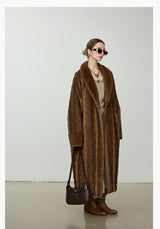 Ultra-Soft Fur Coat - Golden Brown