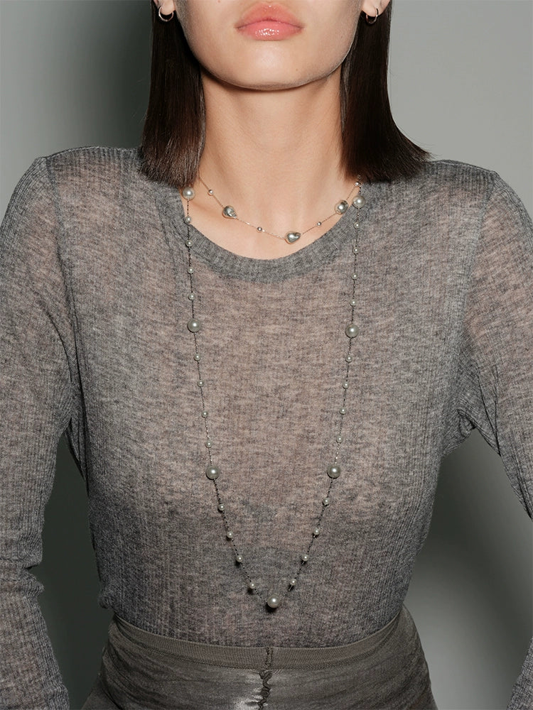 Gray Pearl Necklace