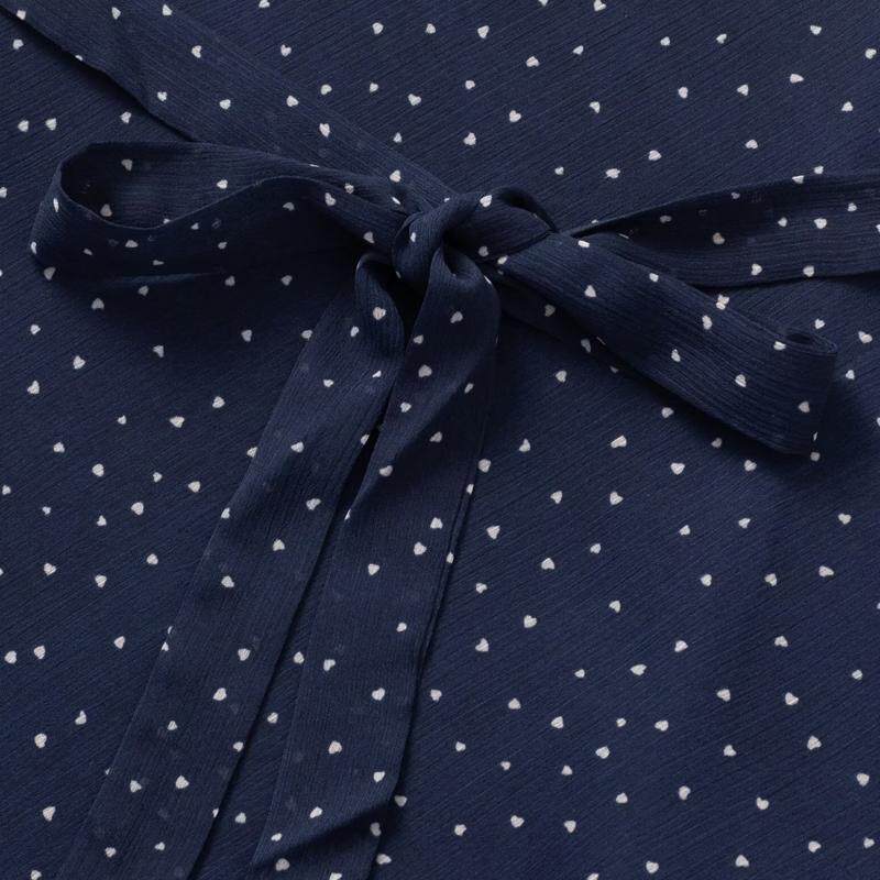 Dotted Ruffle Midi Dress