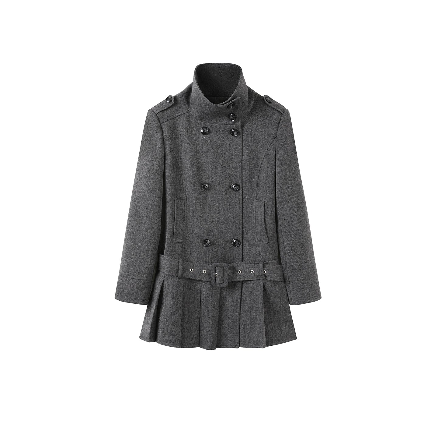 Pleated Coat Dress