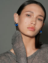 Blue Enamel Earrings