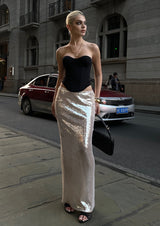 Streamer Champagne Sequin Skirt