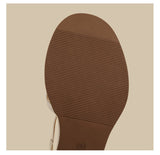 Cross Strap Sandals (Brown)