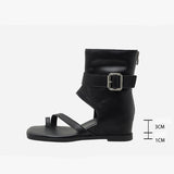 Hidden Lift Microfiber Leather Sandal