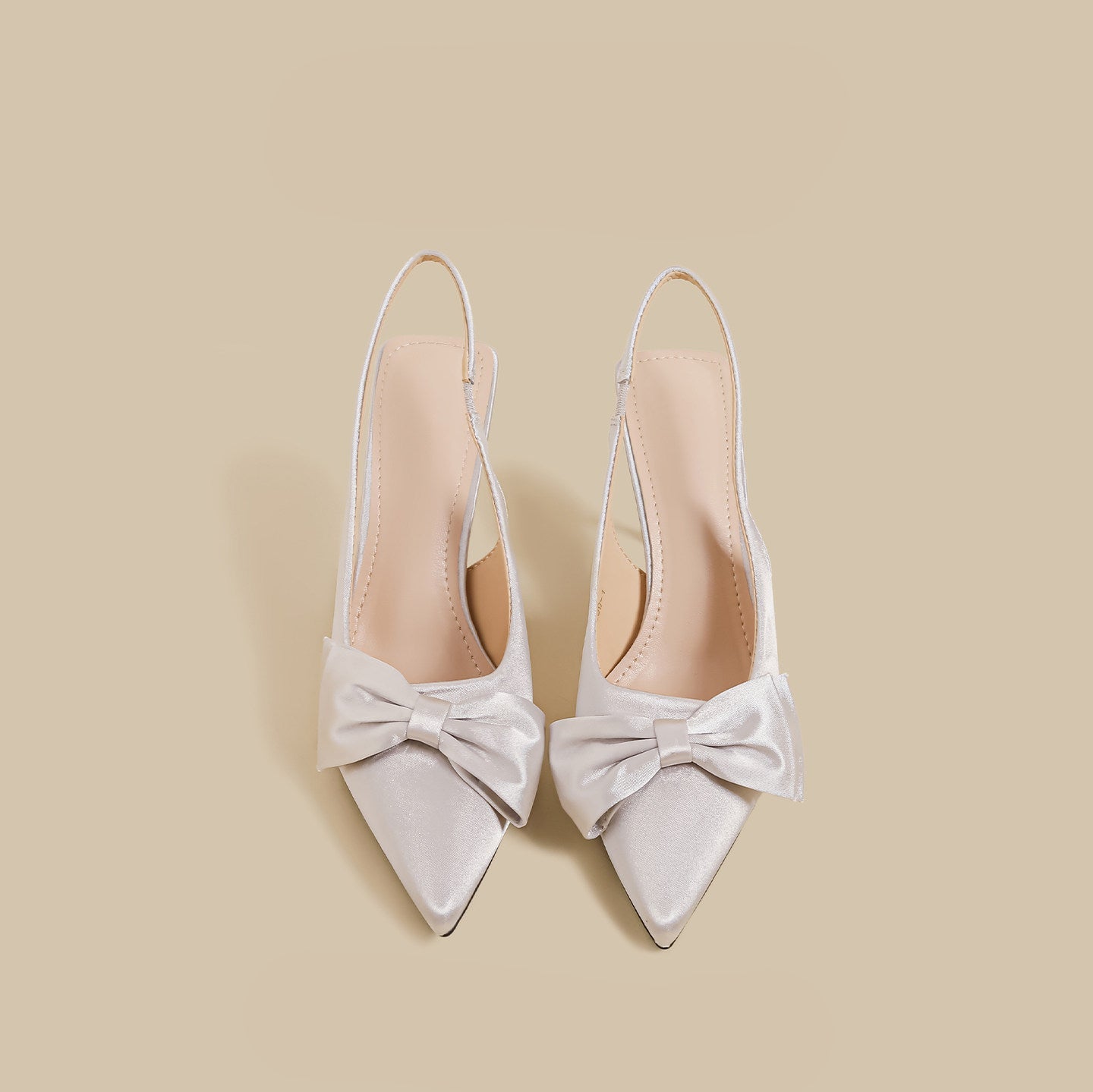 Bow-Detail Slingback Stiletto Heels