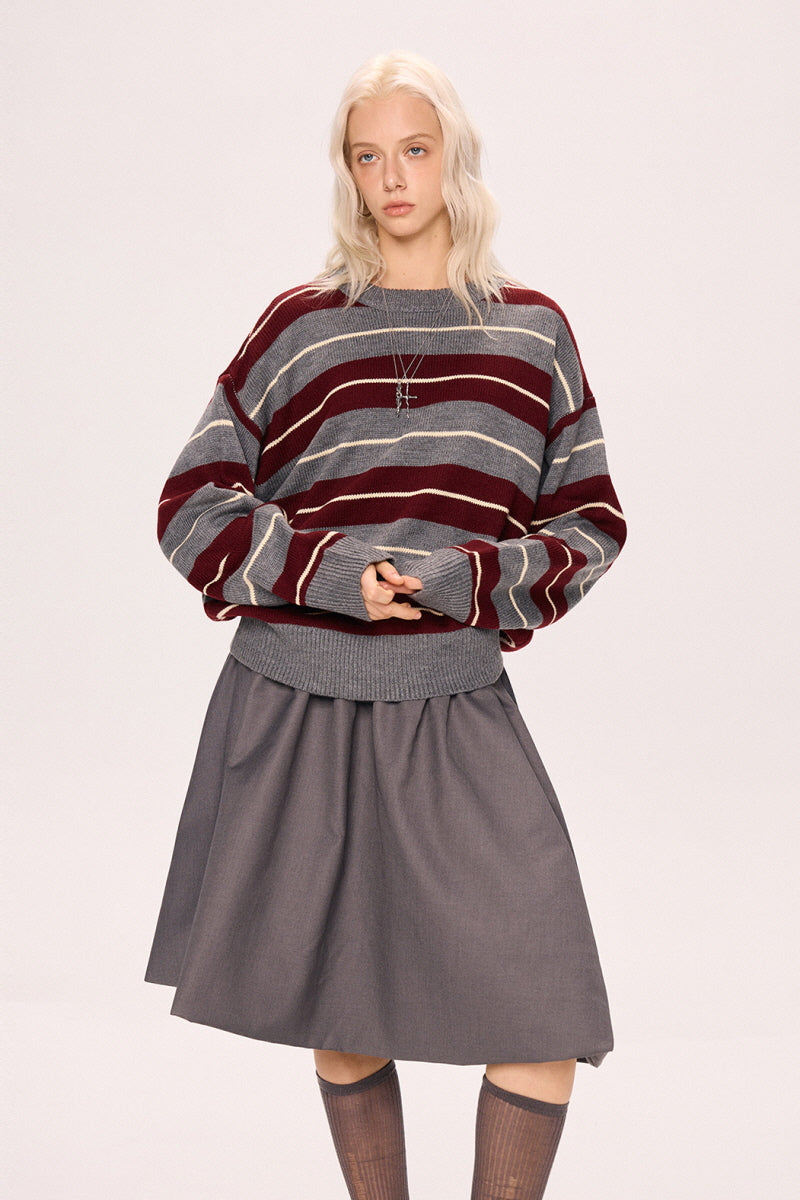 Low-Waist Pleated Skirt