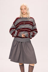 Low-Waist Pleated Skirt