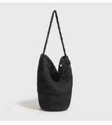 Woven Bucket Shoulder Bag