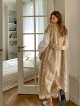 Deer Jacquard Long Vest