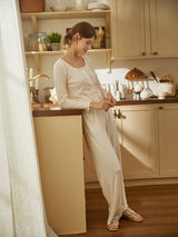 Striped Knit Pajama Set - Long / Short