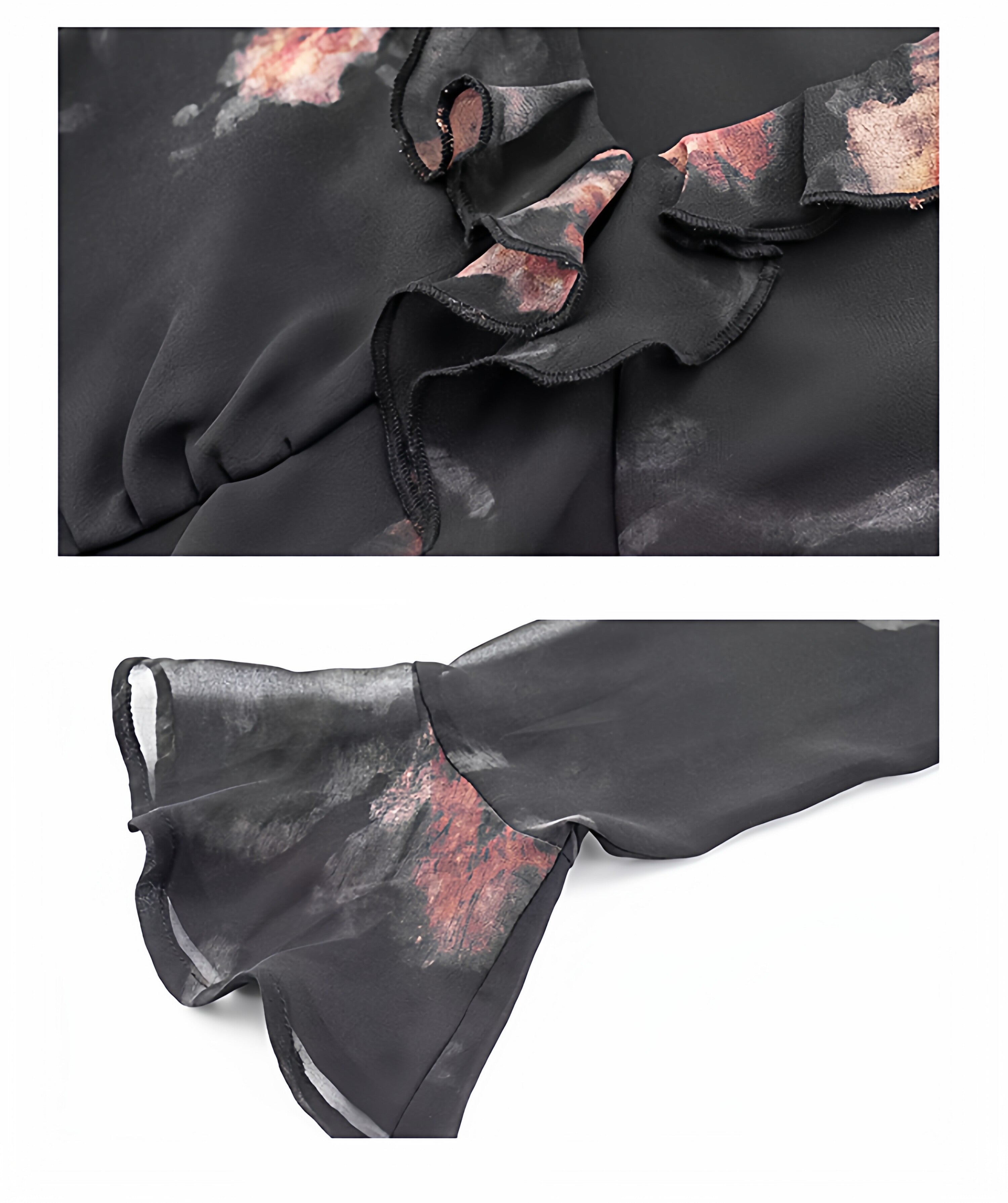 Noir Bloom Sheer Dress