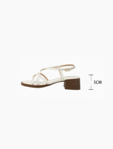 Cross Strap Sandals (Brown)