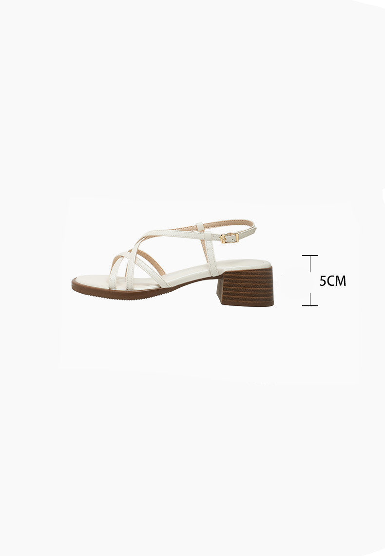 Cross Strap Sandals (Black)