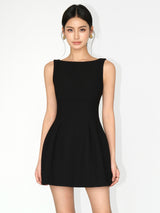 Open-Back Flare Mini Dress