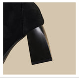 Crystal Bow Boots - Black
